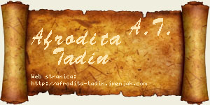 Afrodita Tadin vizit kartica